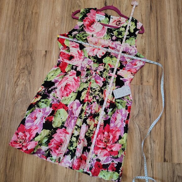 pink floral british tea garden bow-tie sleeveless sundress - Picture 7 of 7